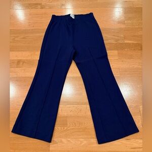 Maeve- Margot kick-flare crop Navy Wide-Leg Trousers